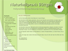 Tablet Screenshot of naturheilpraxis-buettgen.de